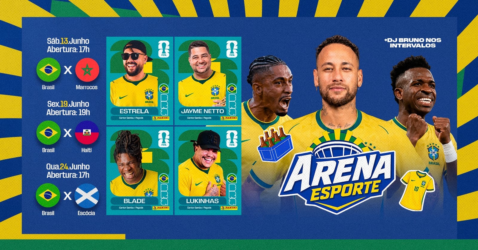 Arena Esporte | 13 a 24JUN | Esporte Clube Jardim Guanabara - Rio de Janeiro, RJ