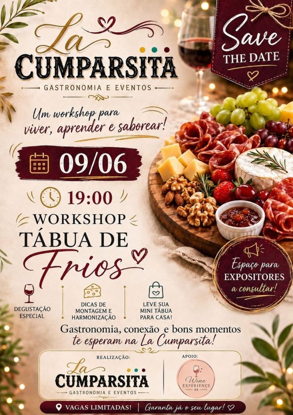 Imagem do evento Workshop de tábua de frios