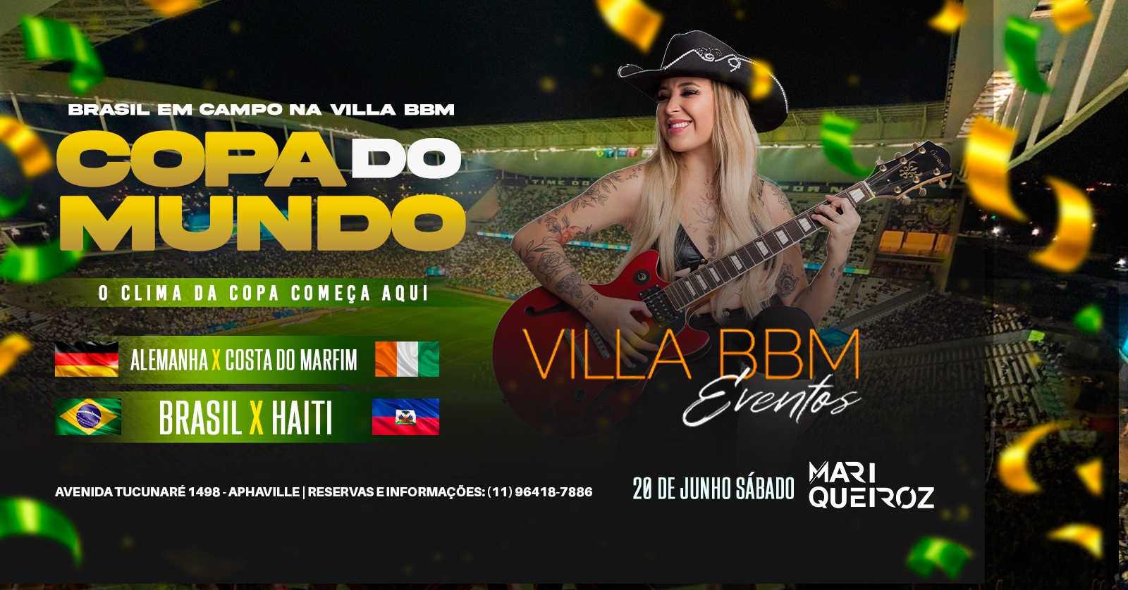 CLIMA DE COPA + MARI QUEIROZ AO VIVO | VILLA BBM - Barueri, SP