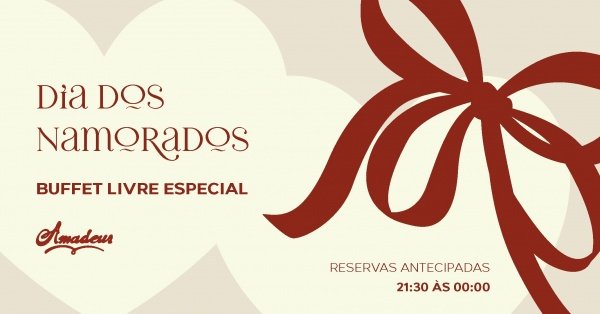 Imagem do evento Dia dos Namorados | Amadeus Restaurante e Bar | 21:30 às 00:00