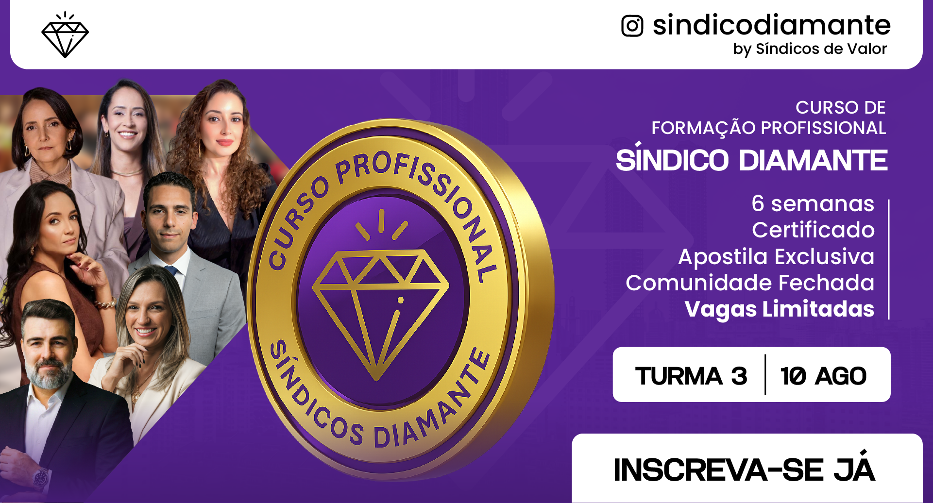 VARGINHA - CURSO DE FORMAÇÃO PROFISSIONAL SINDICO DIAMANTE