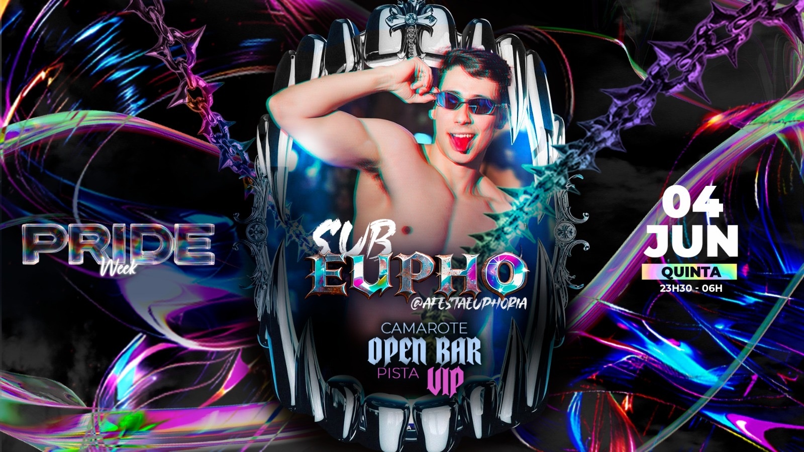 PRIDE WEEK EUPHORIA - Quinta 04.06 - São Paulo, SP