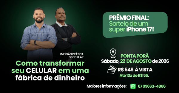 Imagem do evento Imersão Prática de Celular: Transforme seu Smartphone em uma Fábrica de Dinheiro | Ponta Porã - MS