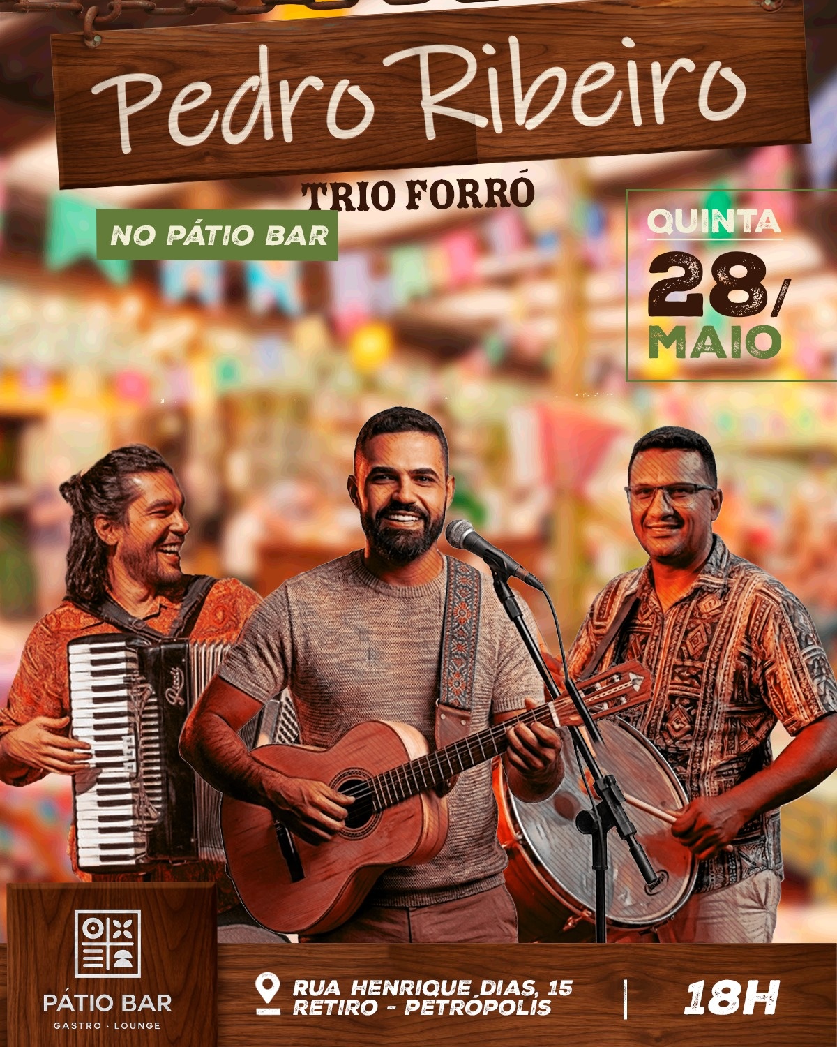 Pedro Ribeiro Trio Forró no Pátio Bar - Petrópolis, RJ