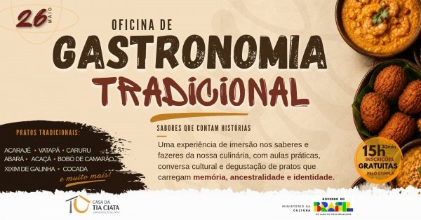 Imagem do evento Casa da Tia Ciata - Oficina de Gastronomia Tradicional