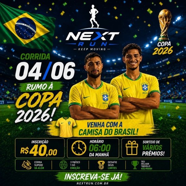Imagem do evento 1ª Corrida Next Run - Rumo a Copa 2026