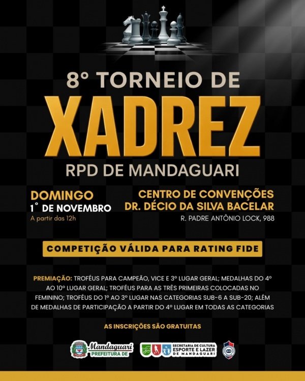 Imagem do evento 8º Torneio de Xadrez RPD de Mandaguari 2026 (IRT)
