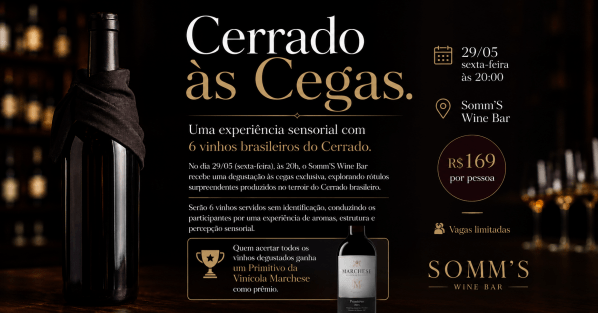 Imagem do evento CERRADO ÀS CEGAS  Uma experiência sensorial com vinhos do Cerrado brasileiro