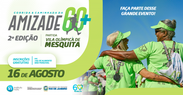 Imagem do evento Corrida e Caminhada da Amizade 60+ | 2º Edição