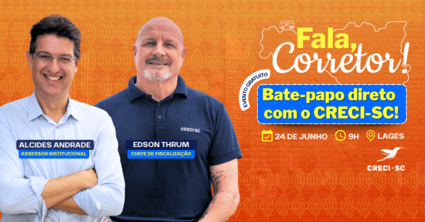 Imagem do evento FALA, CORRETOR! EM LAGES, COM ALCIDES ANDRADE E EDSON THRUM