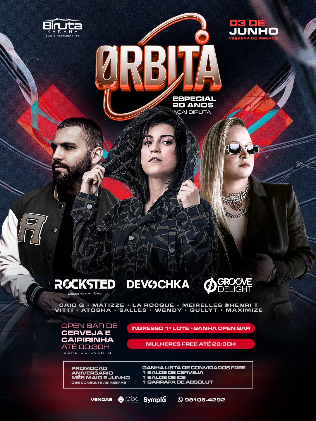 Órbita Biruta 20 Anos Devocka -Groove Delight Rocksted em Belém