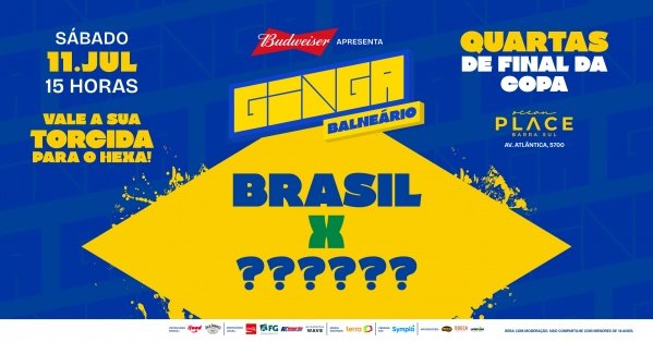 Imagem do evento Brasil x ???  - Quartas de Final Copa Do Mundo - Rumo ao Hexa