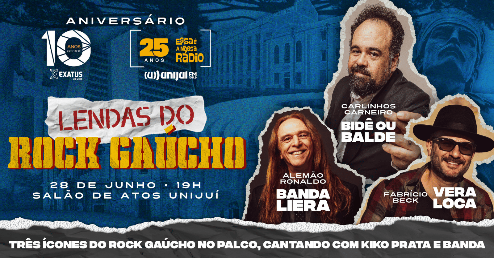 SHOW LENDAS DO ROCK com ALEMÃO RONALDO, FABRÍCIO BECK E CARLINHOS