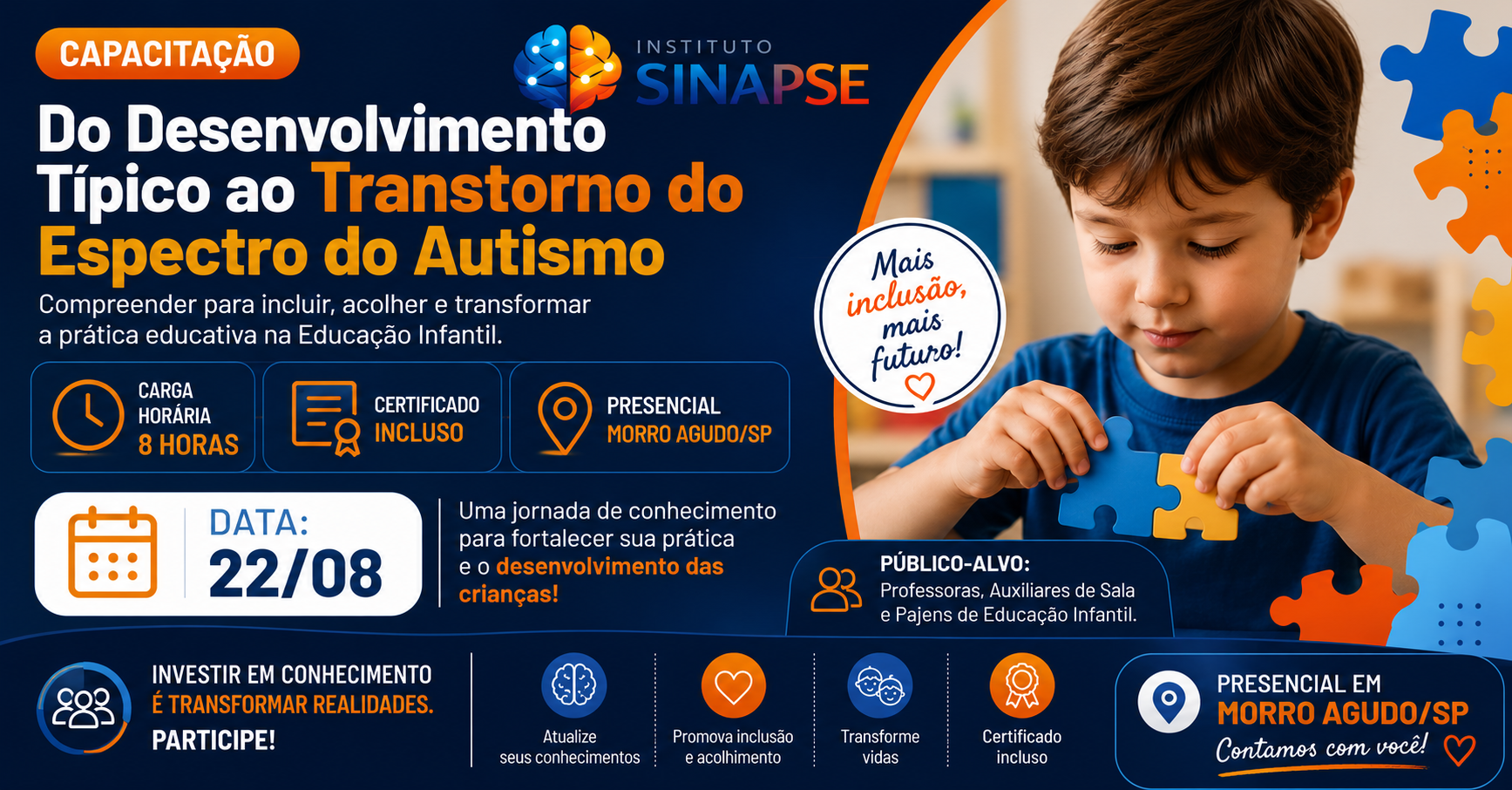 Capacitação: Do Desenvolvimento Típico ao Transtorno do Espectro do Autismo