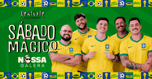 Imagem do evento Sábado Mágico | 13.06 | Brasil x Marrocos | Varanda Contexto Bar