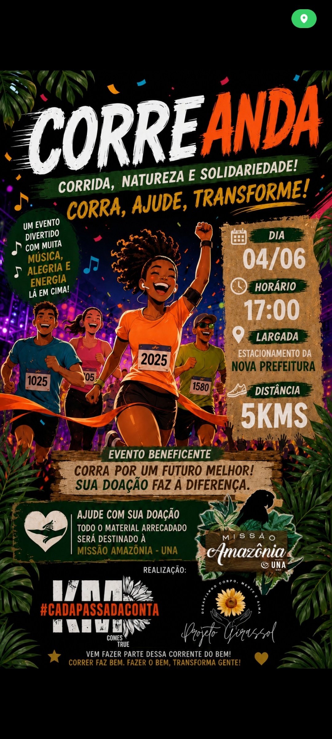 CORREANDA - TREINÃO EM PROL DA MISSÃO AMAZÔNIA UNA