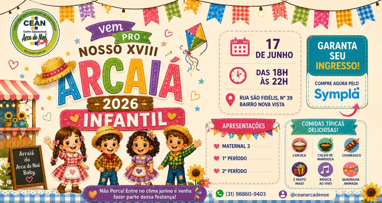 XVII ARCAIÁ 2026 - Unidade Arca de Noé Infantil - Belo Horizonte, MG
