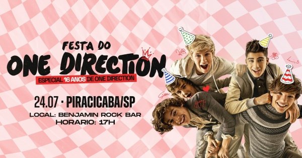 Imagem do evento Festa do One Direction | Piracicaba/SP