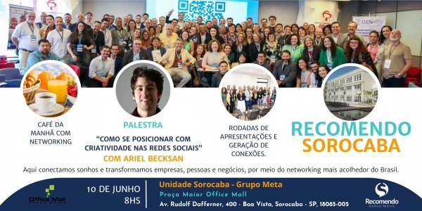 Imagem do evento Recomendo Sorocaba - Grupo Meta - O melhor café de negócios da cidade.