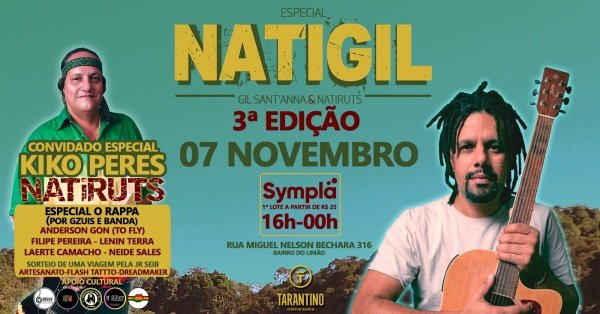 Imagem do evento Especial NatiGil: Gil Sant'anna & Natiruts 3ª Edição