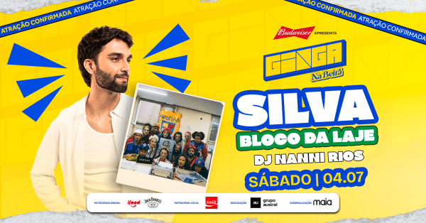 Imagem do evento 04.07 || SILVA + BLOCO DA LAJE|| GINGA NA BEIRA ||  SÁBADO