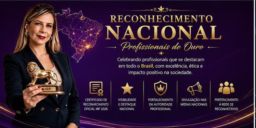 RECONHECIMENTO NACIONAL PRESENCIAL PARA EMPRESAS E PROFISSIONAIS DE OURO IRP 2026
