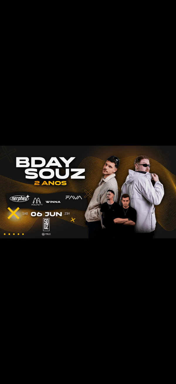Imagem do evento B-DAY 2 ANOS SOUZ PLACE