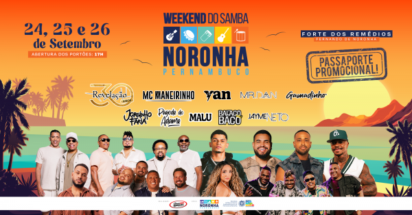 Imagem do evento PASSAPORTE WEEKEND DO SAMBA NORONHA