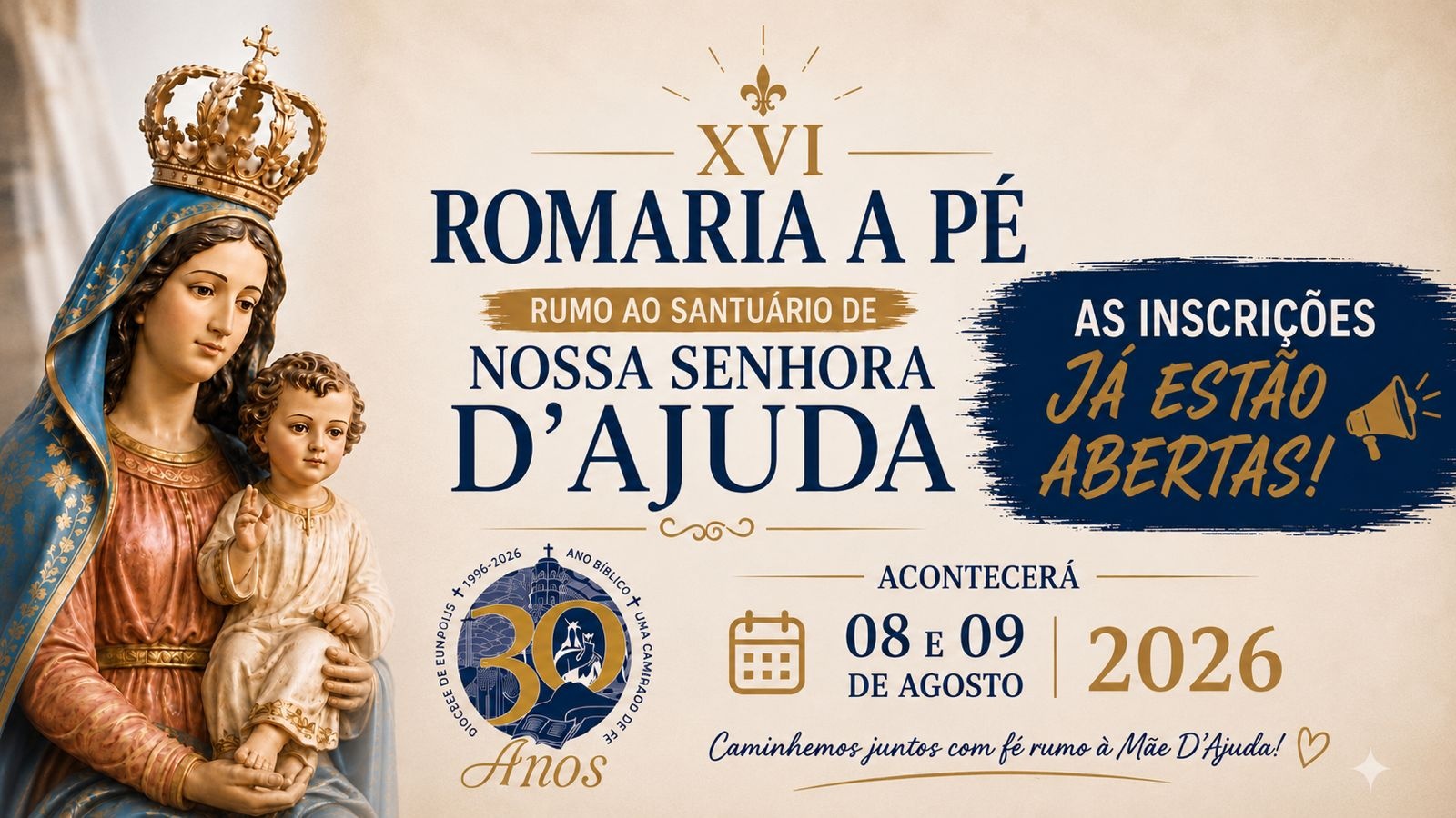 XVI Romaria ao Santuário Nossa Senhora D'Ajuda 2026