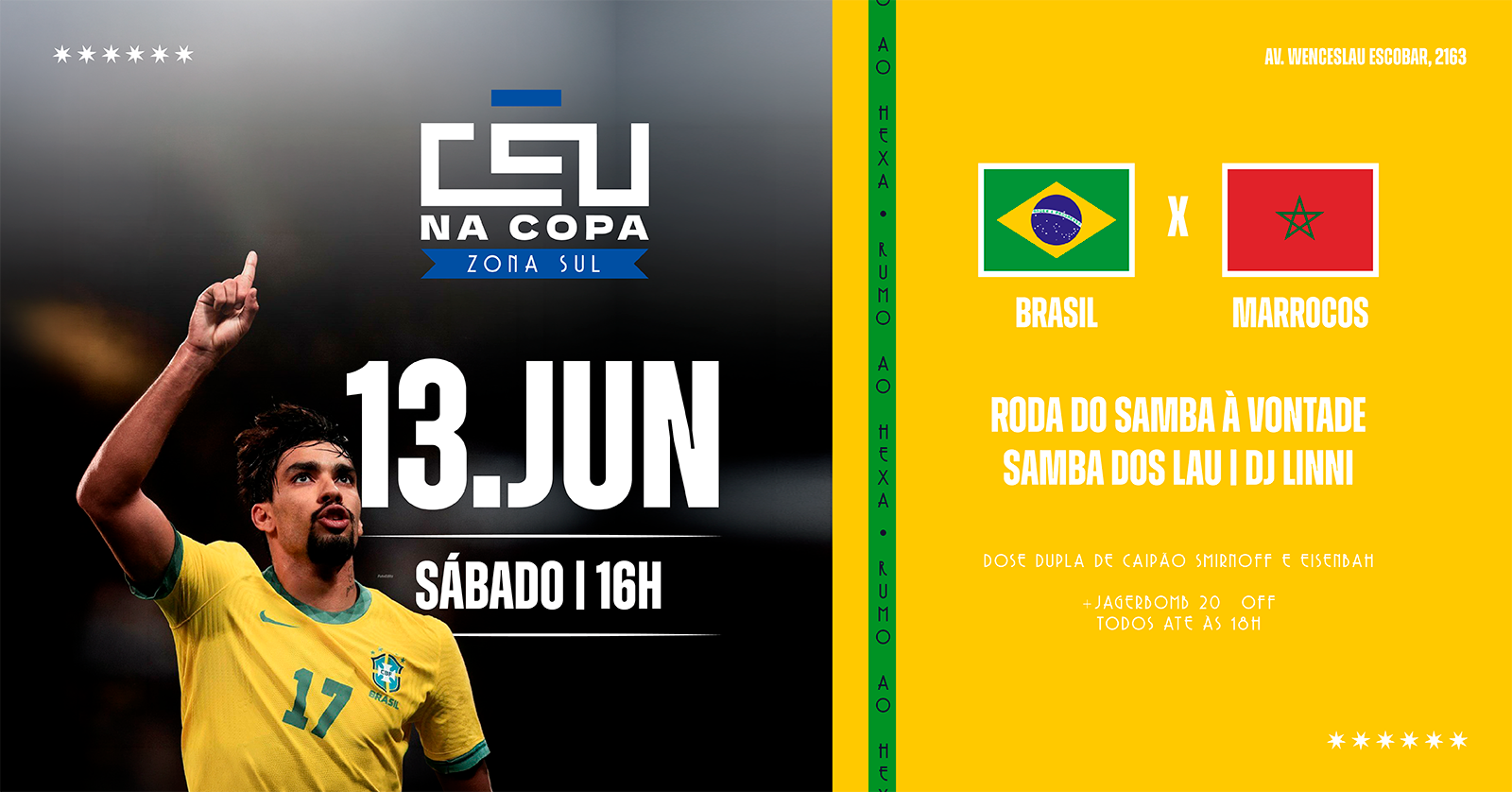 COPA NO CÉU 13/06 - SAMBA DOS LAU + RODA DO SAMBA A VONTADE - Porto Alegre, RS