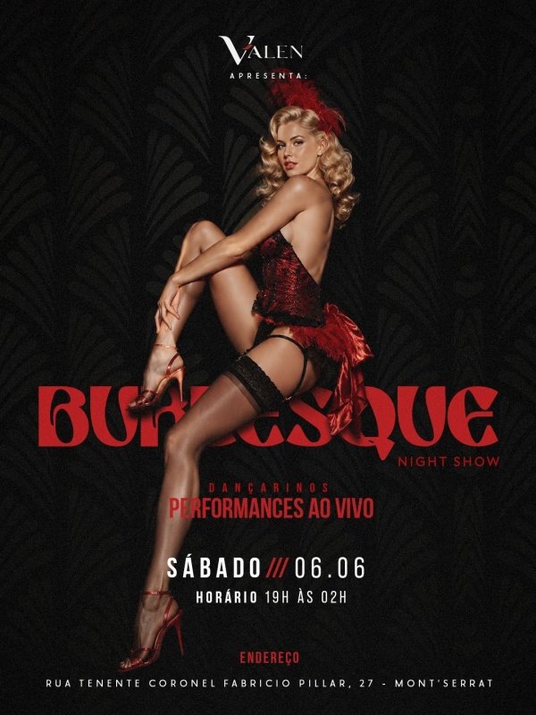 SÁB.06/06l Burlesque Night Show em Porto Alegre - Sympla