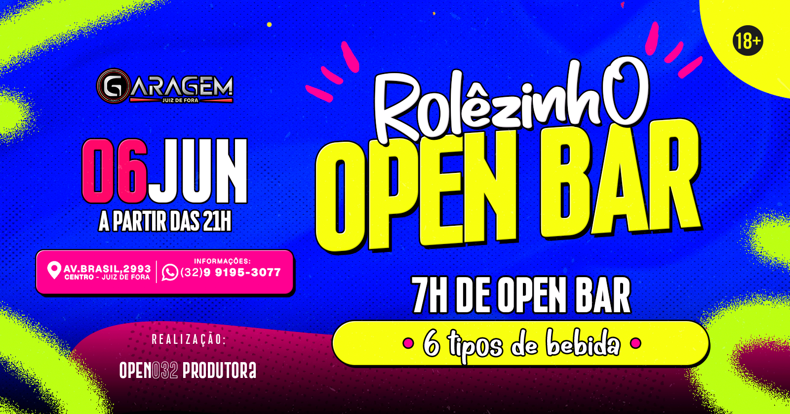 ROLÊZINHO EVENTO 100% OPEN BAR - Juiz de Fora, MG