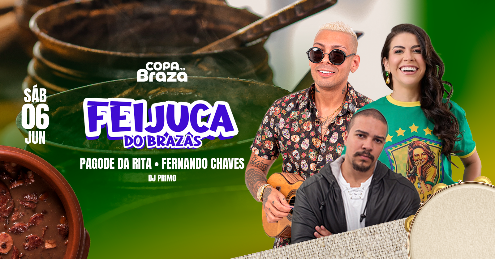 FEIJUCA DO BRAZAS - Com muito samba e Pagode - Sábado 06.06 - Brasília, DF