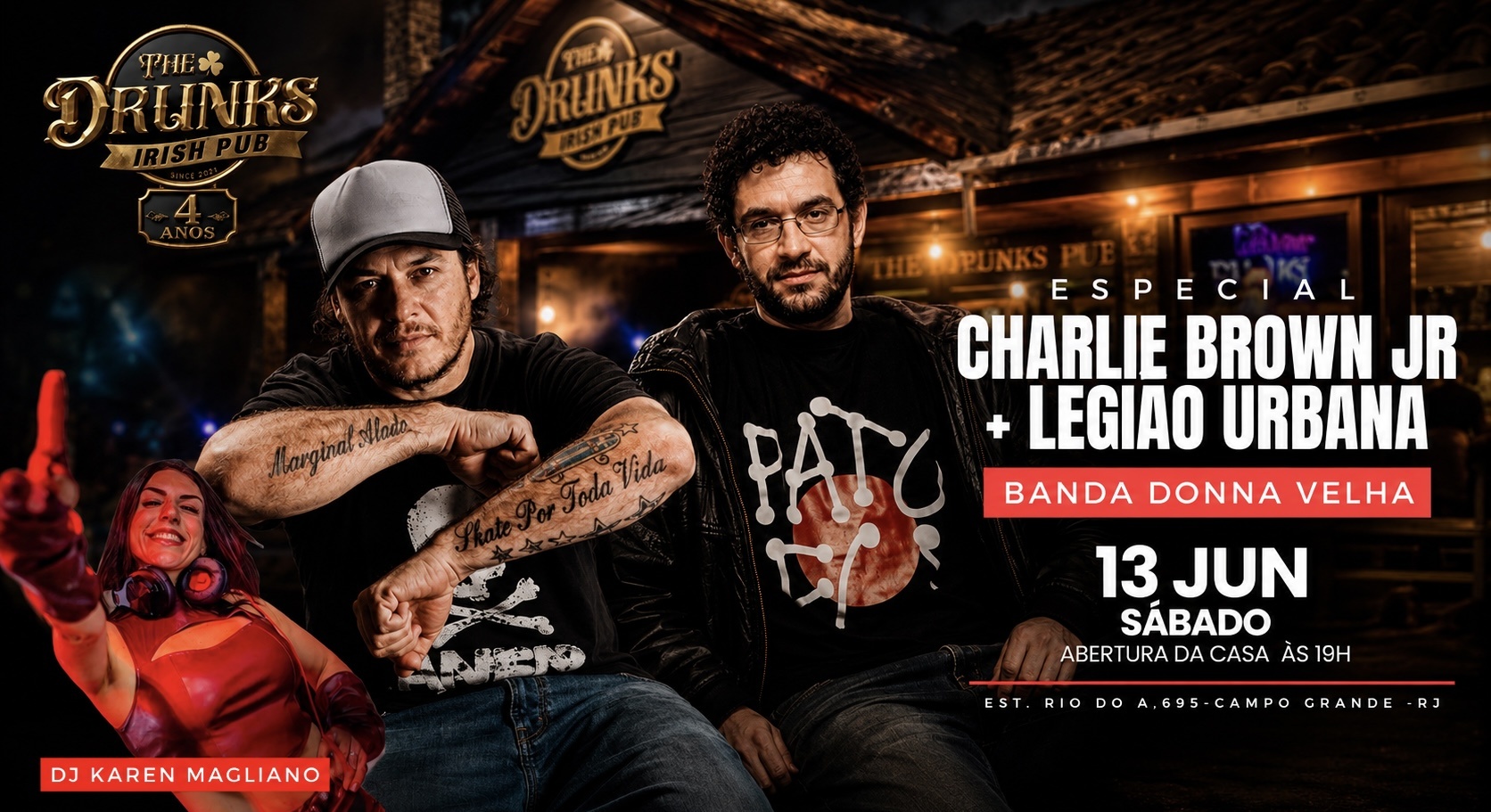 Especial Charlie Brown jr e Legião urbana -Banda Donna Velha - Rio de Janeiro, RJ