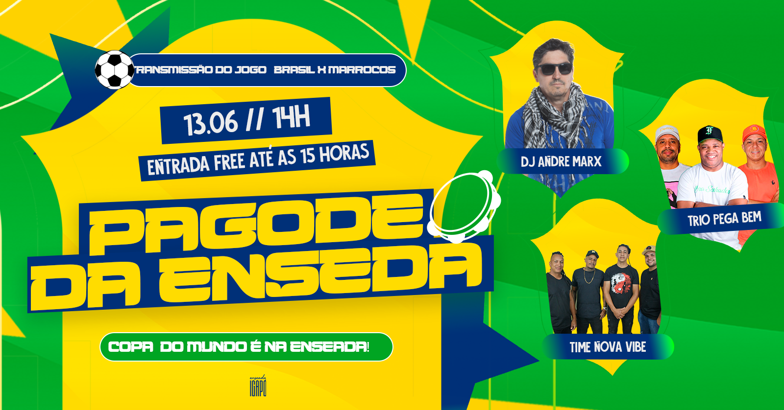 Pagode da Enseada com Time Nova Vibe, Trio Pega Bem e Dj André Marx - Londrina, PR