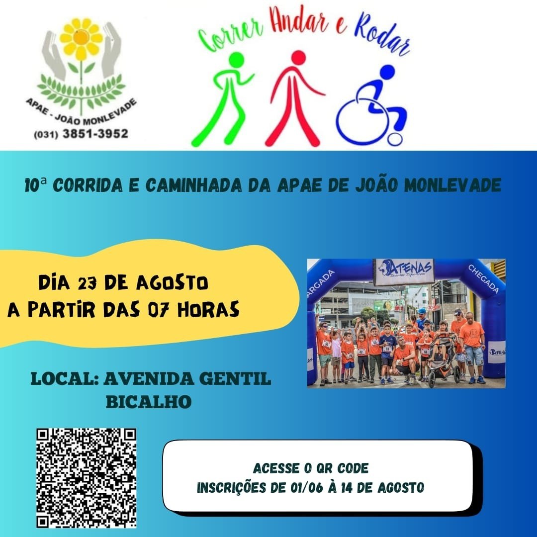 10ª Corrida e Caminhada da APAE Correr, Andar e Rodar