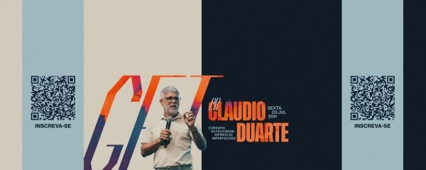 Imagem do evento CLAUDIO DUARTE - O DESAFIO DA FELICIDADE EM MEIO ÀS IMPERFEIÇÕES