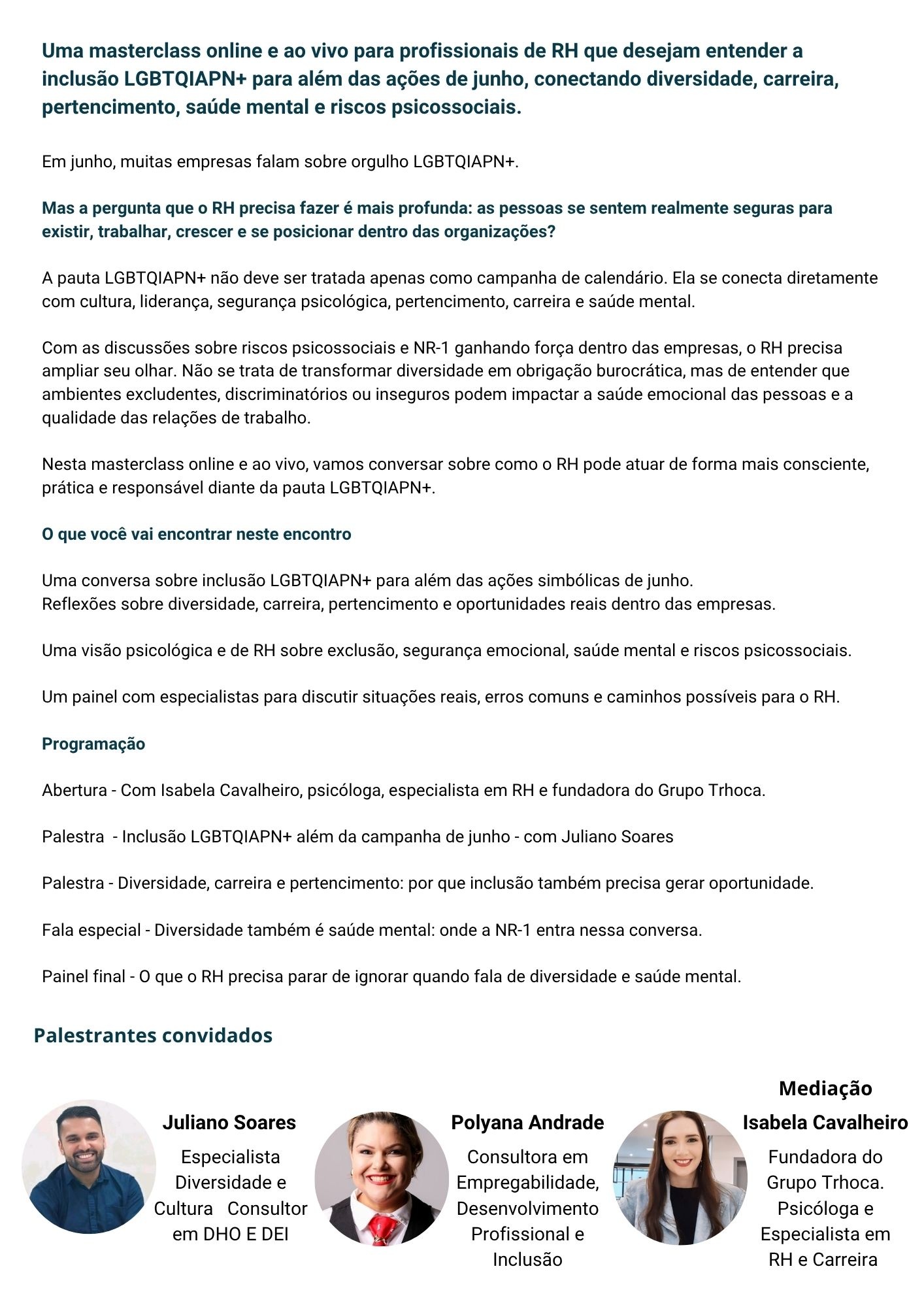 Imagem 1 da descrição do evento