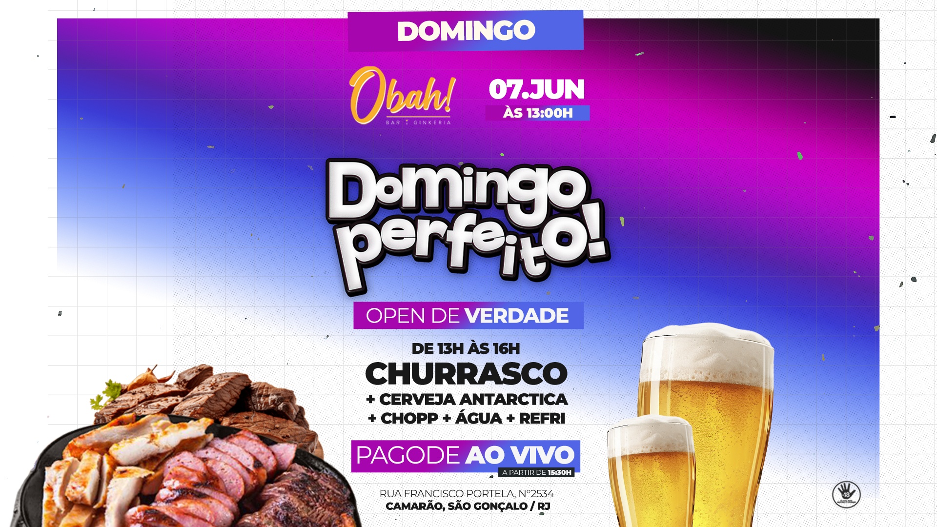 DOMINGO PERFEITO 07/06 | CHURRASCO | CERVEJA - São Gonçalo, RJ