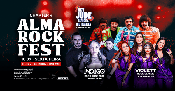 Imagem do evento 4º ALMA ROCK FEST NO ALMA CAMPINAS | 10.07