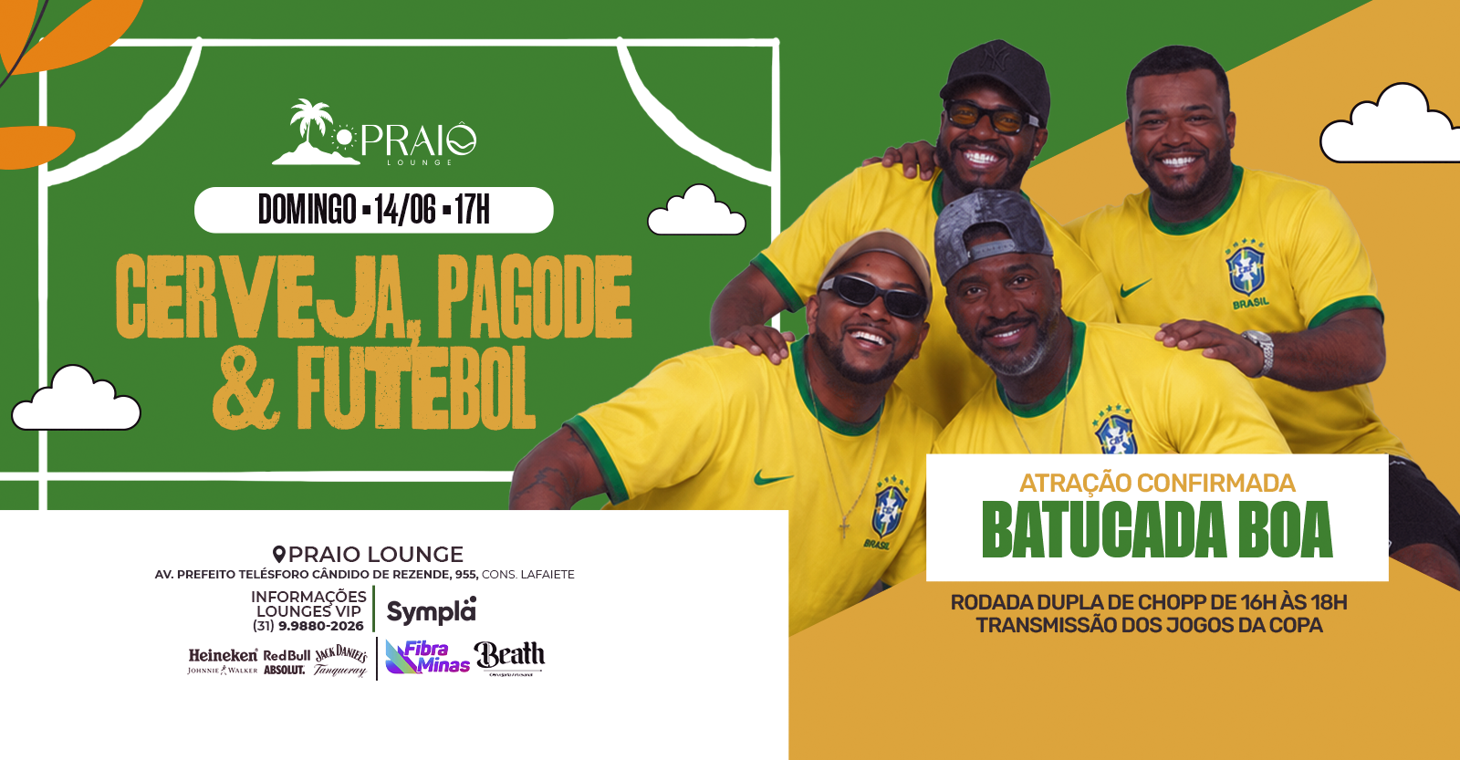 CERVEJA, PAGODE e FUTEBOL - EM RITMO DE COPA - Conselheiro Lafaiete, MG