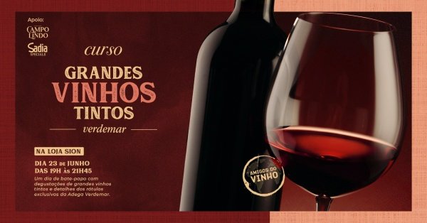 Imagem do evento Curso Grandes Vinhos Tintos Verdemar