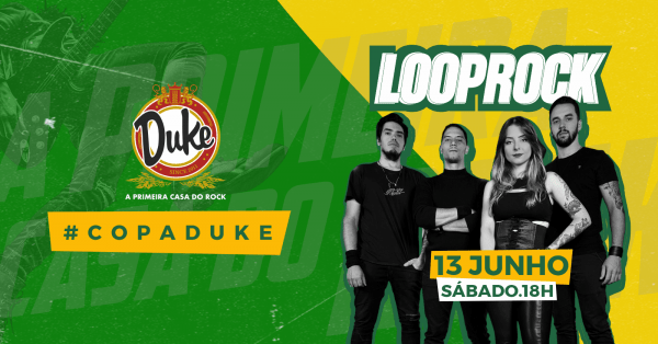 Imagem do evento Duke Pub - COPA com LoopRock - Sábado - 13/06