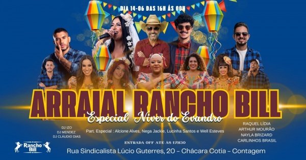 Imagem do evento ARRAIAL DO RANCHO BILL