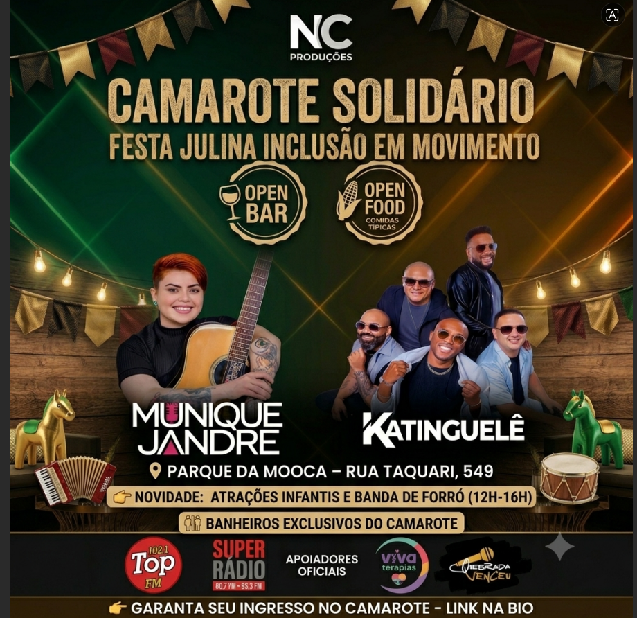 CAMAROTE SOLIDÁRIO - INCLUSÃO EM MOVIMENTO - EDIÇÃO FESTA JULINA. - São Paulo, SP