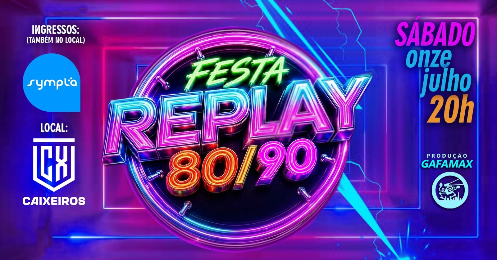 Festa Replay o melhor dos anos 80 e 90!!  Edição  clube Caixeiros viajantes - Porto Alegre, RS