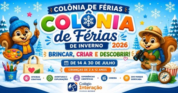 Imagem do evento FÉRIAS DE INVERNO 2026 - COLÉGIO INTERAÇÃO ITUPEVA - SP