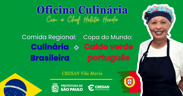 Imagem do evento Oficina - Culinária Brasileira + Copa do Mundo: Portugal