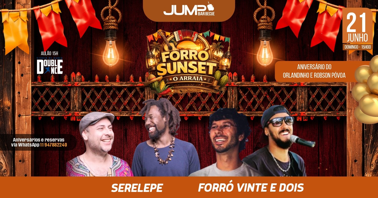 Forró Sunset: O Arraiá!!! 21/06 - Jundiaí, SP
