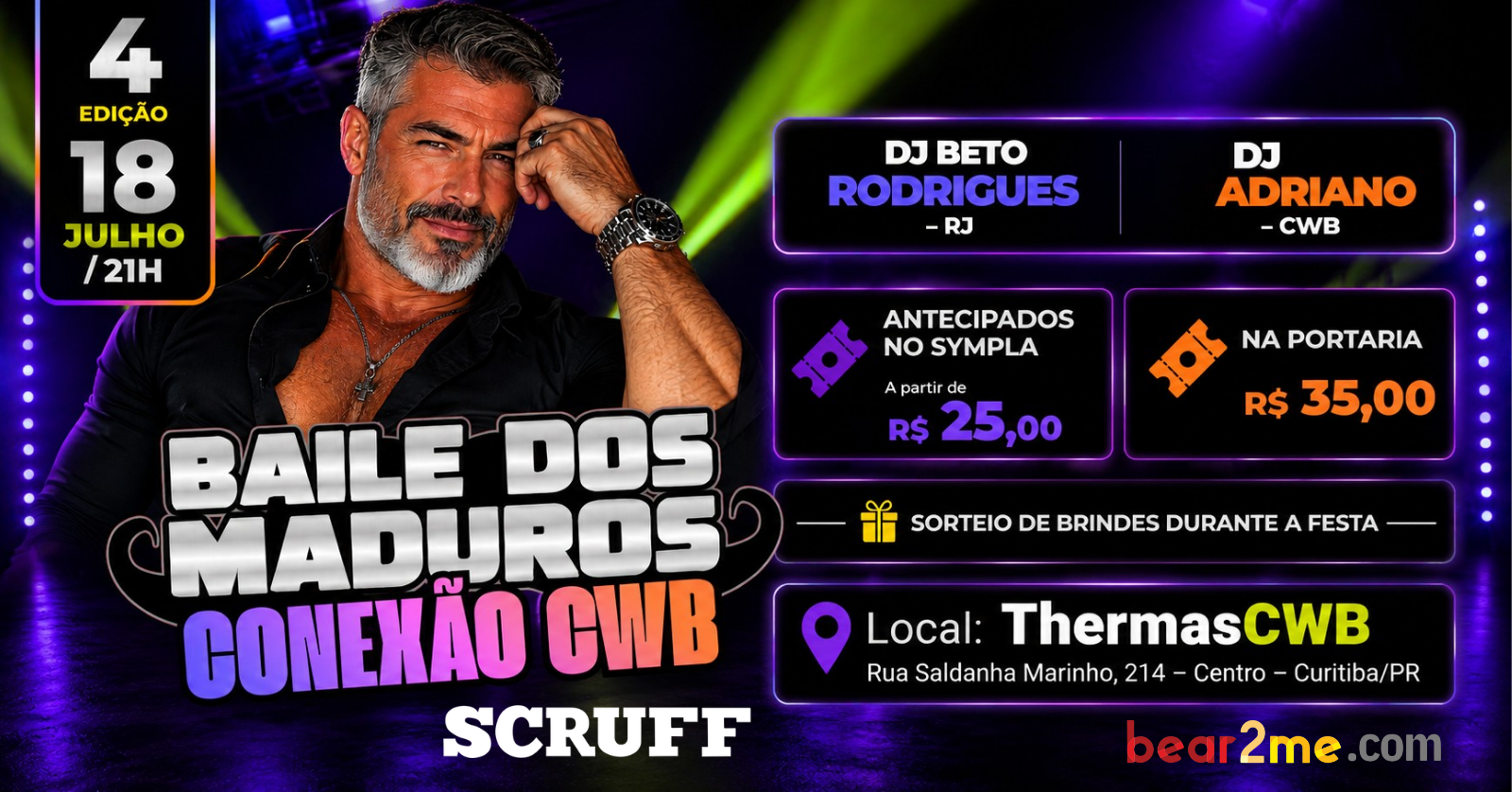18/07 | 4ª EDIÇÃO DO BAILE DOS MADUROS CONEXÃO CURITIBA - Curitiba, PR